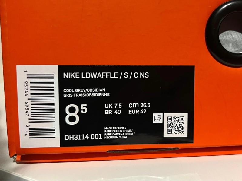Nike X Sacai X Clot LD Waffle Cool Grey