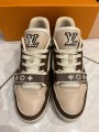 Louis Vuitton LV Trainer Velcro scratch brown cream marron crème taille 9 44-44,5