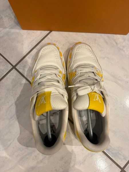 Louis Vuitton LV Trainer Yayoi Kusama jaune blanche taille 9,5 44,5