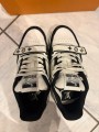 Louis Vuitton lv trainer scratch velcro noir blanche taille 39