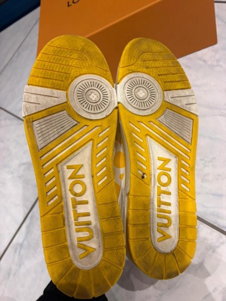 Louis Vuitton LV Trainer Yayoi Kusama jaune blanche taille 9,5 44,5