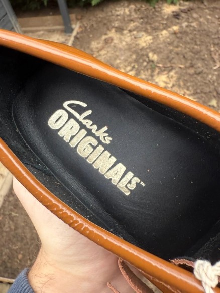 Clarks Originale Wallabee Dusk Marron Patent Leather
