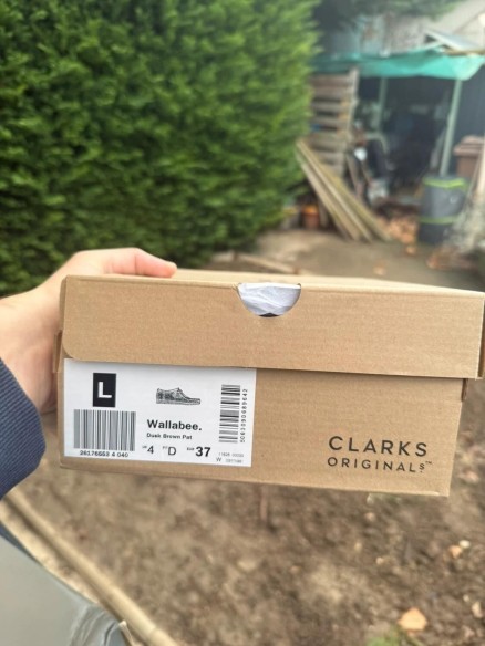 Clarks Originale Wallabee Dusk Marron Patent Leather