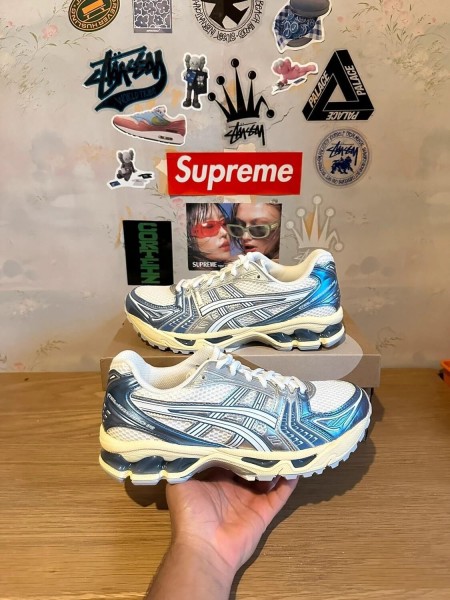 Asics Kayano 14 Cream Metallic Blue