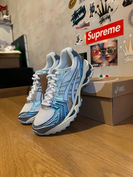 Asics Kayano 14 Cream Metallic Blue