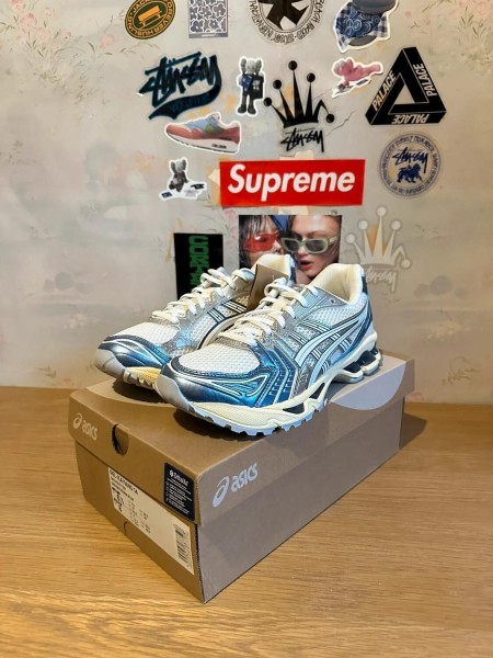 Asics Kayano 14 Cream Metallic Blue