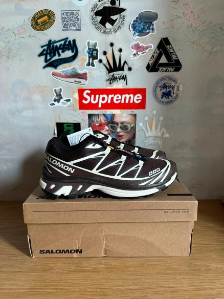 Salomon XT-6 brown White / marron blanc