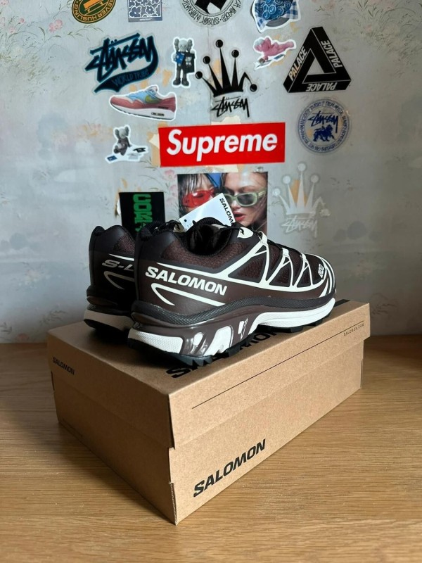 Salomon XT-6 brown White / marron blanc 2