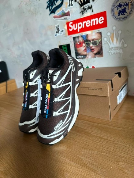 Salomon XT-6 brown white / marron blanc
