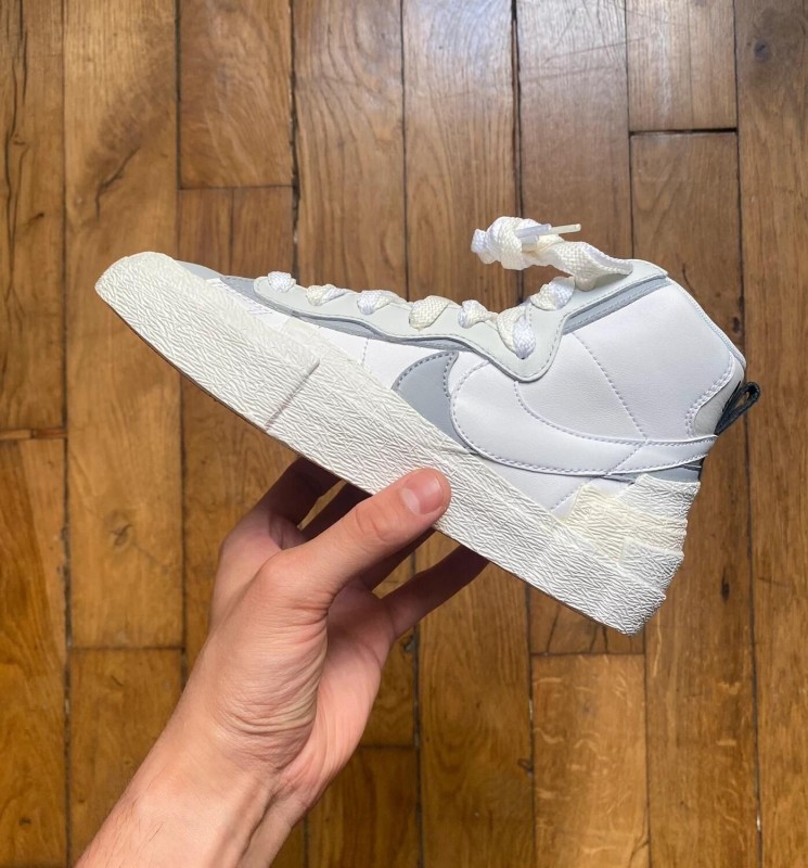 Nike blazer mid sacai white/grey BV0072-100