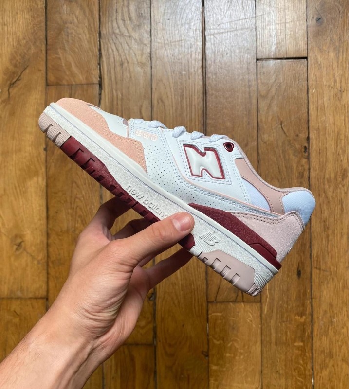 New balance 550 white scarlet (w) valentine's day BBW550ZV