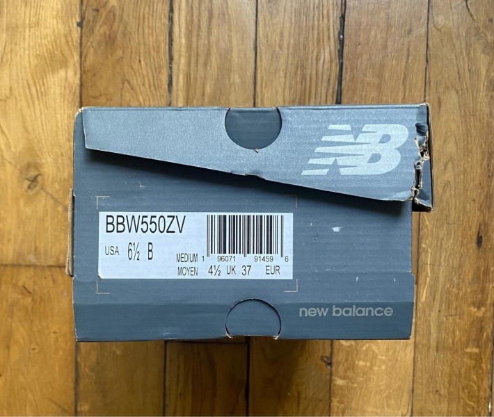 New balance 550 white scarlet (w) valentine's day BBW550ZV