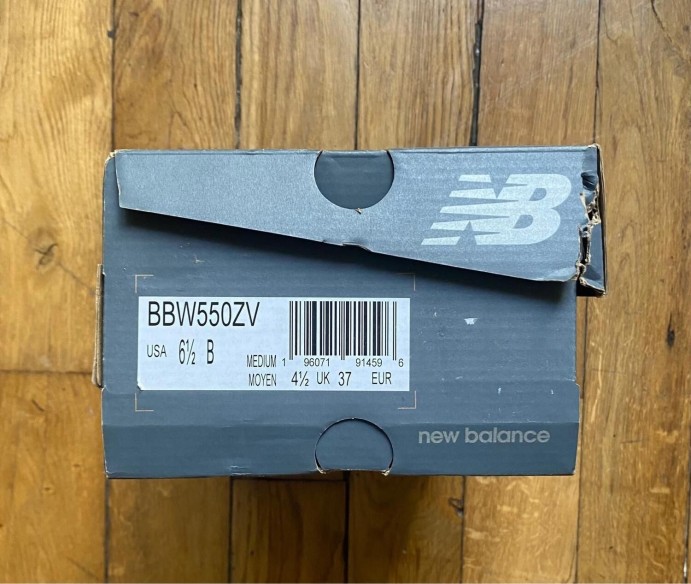 New balance 550 white scarlet (w) valentine's day BBW550ZV