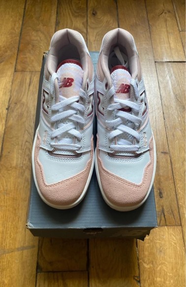 New balance 550 white scarlet (w) valentine's day BBW550ZV