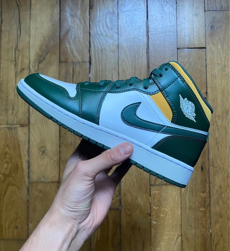 Jordan 1 mid Sonics (2021) (gs) 554725-371