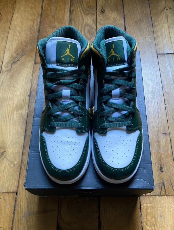 Jordan 1 mid Sonics (2021) (gs) 554725-371 2