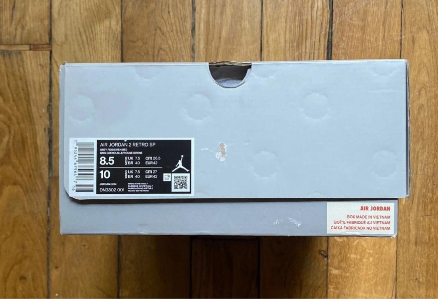 Jordan 2 retro SP union grey fog DN3802-001