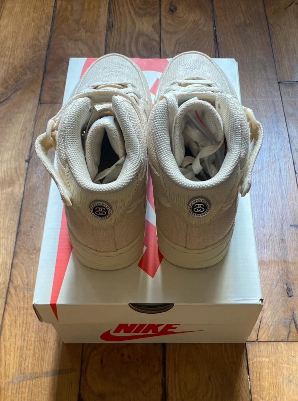 Nike air force 1 mid stussy fossile DJ7841-200 2
