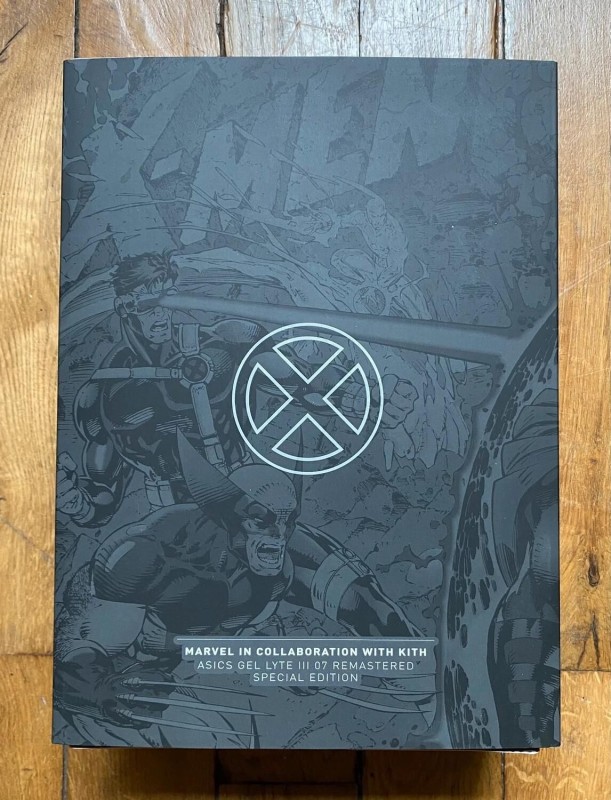 Coffret mystère scellé Asics gel-lyte 3 07 Kith Marvel X-Men (carte card collector incluse in) 42