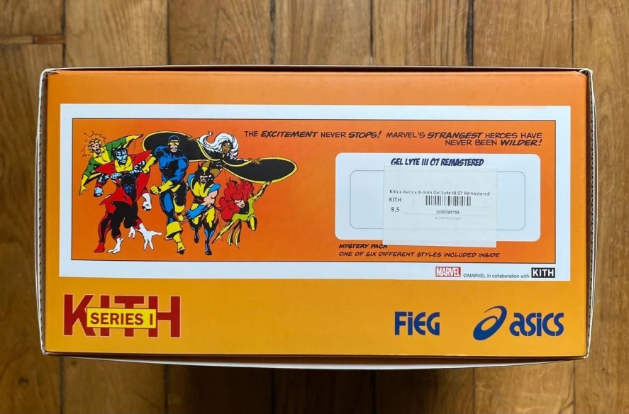 Coffret mystère scellé Asics gel-lyte 3 07 Kith Marvel X-Men (carte card collector incluse in) 42