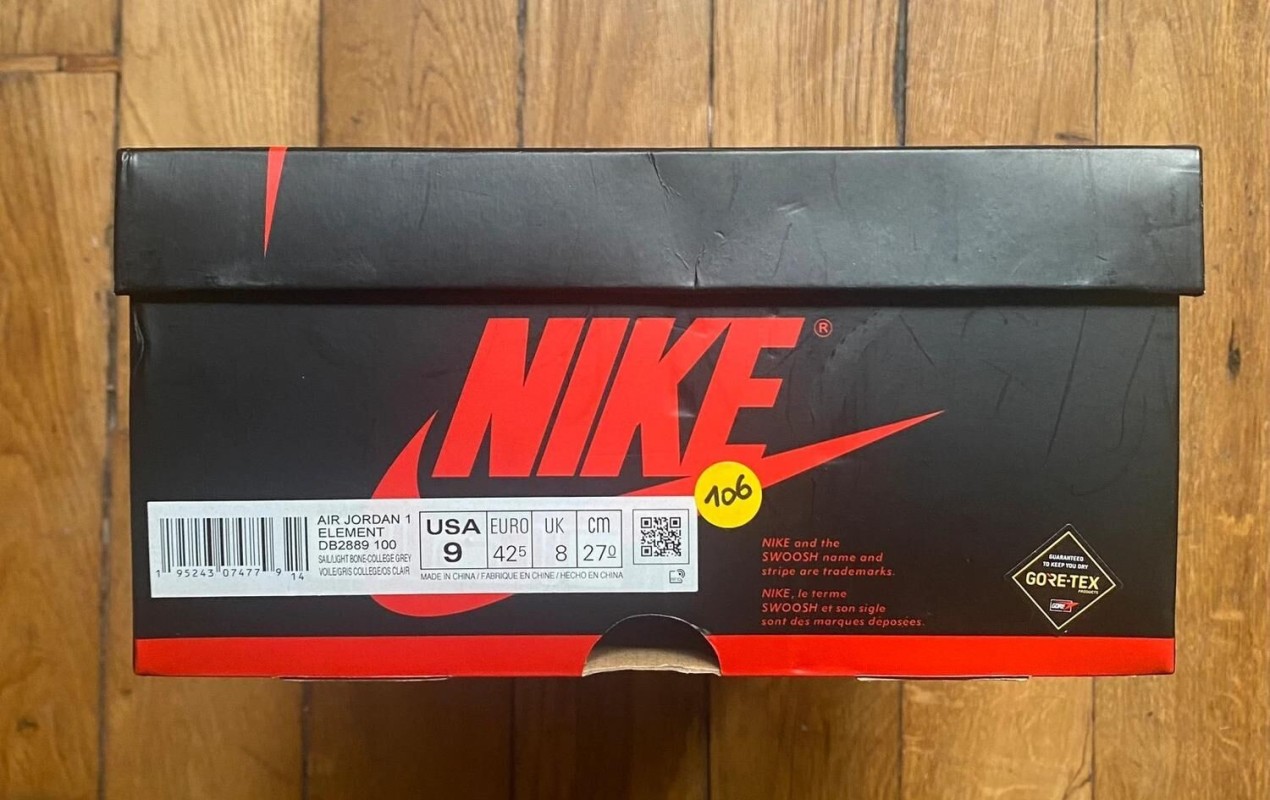 Jordan 1 high element gore tex light bone DB2889-100 2