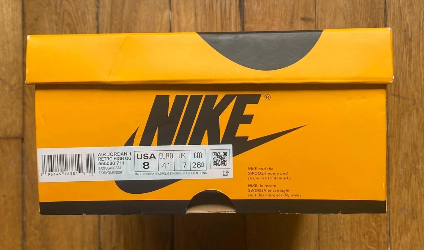 Jordan 1 high retro OG taxi yellow 555088-711 2