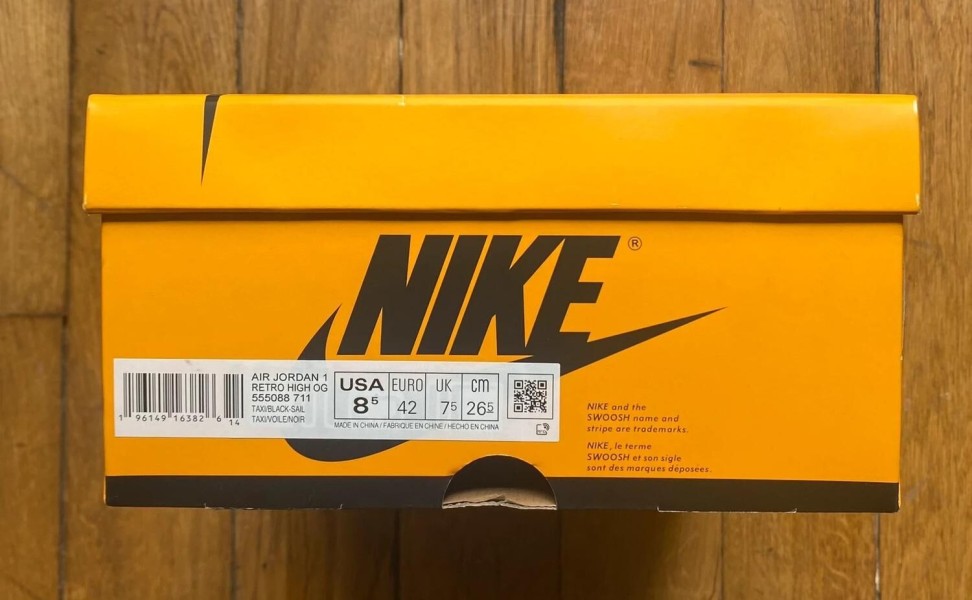 Jordan 1 high retro OG taxi yellow 555088-711