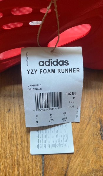 Adidas yeezy foam rnnr vermillon GW3355