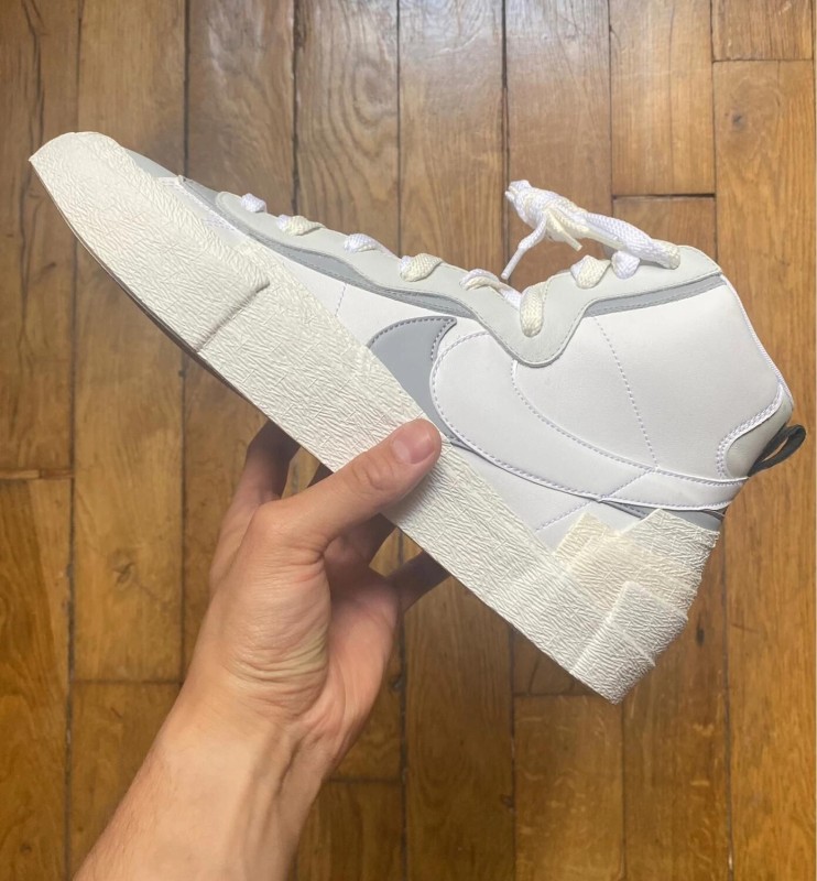Nike blazer mid sacai white/grey BV0072-100