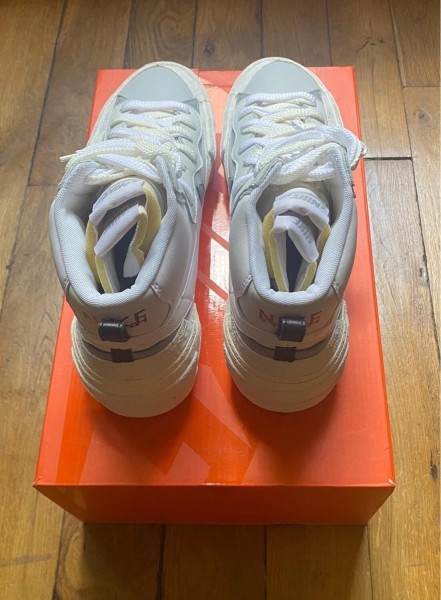 Nike blazer mid sacai white/grey BV0072-100
