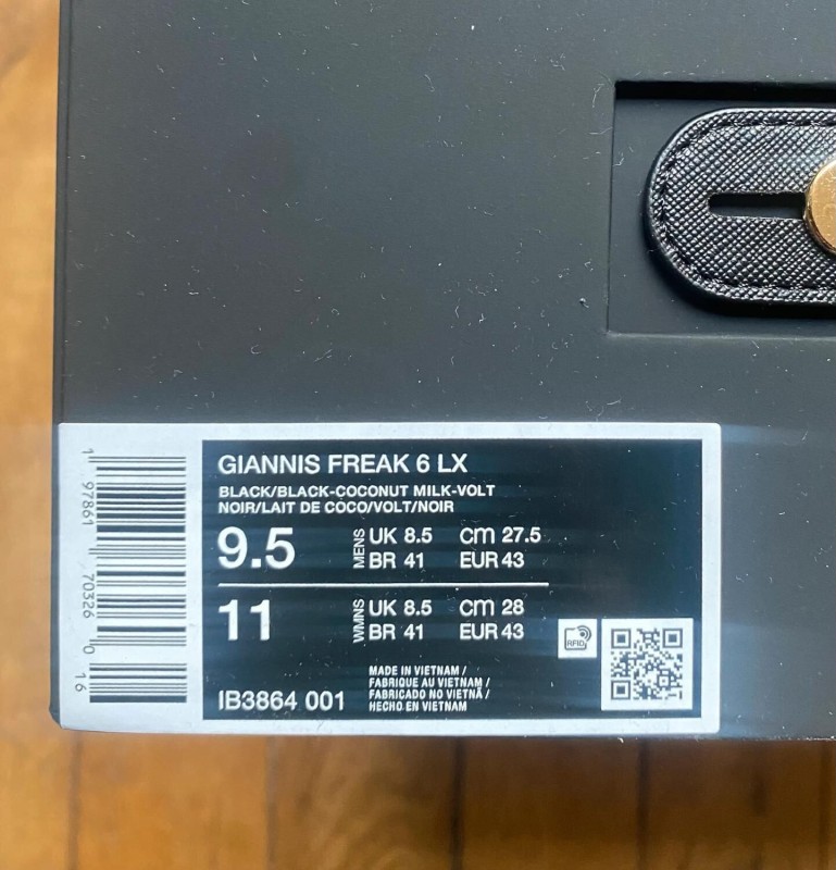 Nike Giannis zoom freak 6 black label 2