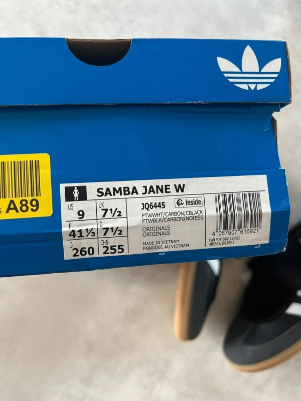Adidas samba Jane core black carbon white stripes 2