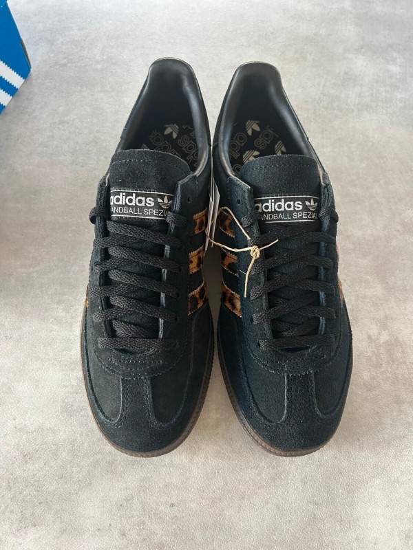 Adidas spezial core black leopard white 2