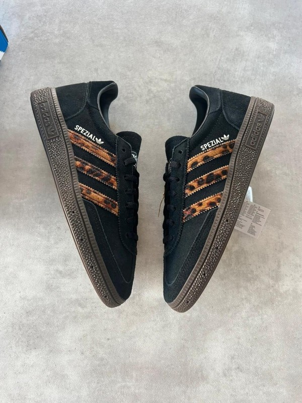 Adidas spezial core black leopard white 2