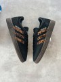 Adidas spezial core black leopard white