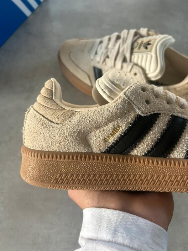 Adidas samba xlg cardboard beige black white cream 2