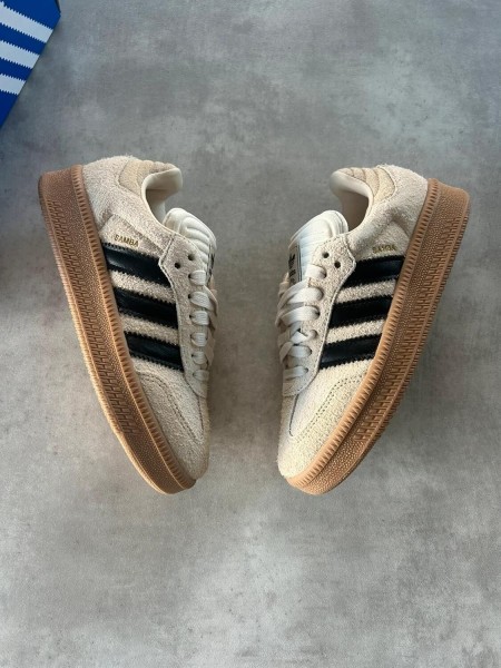 Adidas samba xlg cardboard beige black white cream