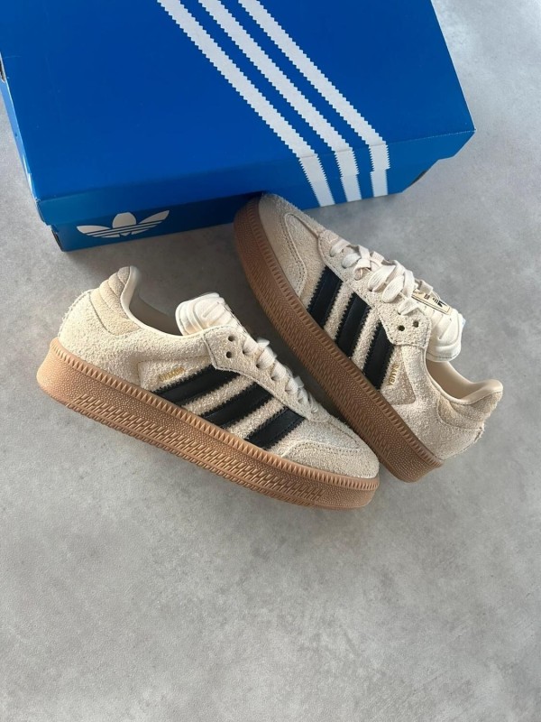 Adidas samba xlg cardboard beige black white cream 2
