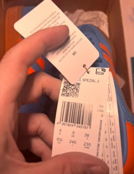 adidas handball spezial bleu orange taille 38