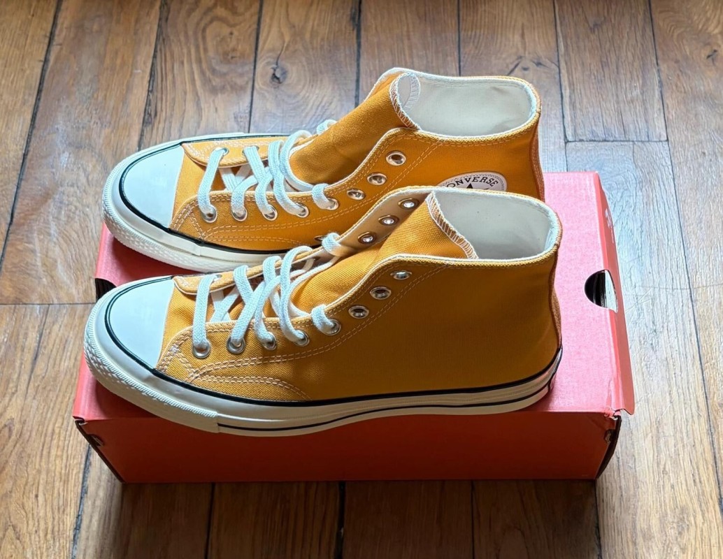 Converse chuck taylor 70 high yellow jaune orange sunflower egret 41 2