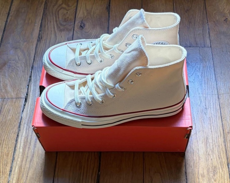 Converse chuck taylor 70 high parchment white cream parchemin blanc creme egret 38