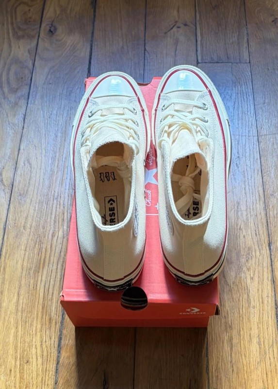 Converse chuck taylor 70 high parchment white cream parchemin blanc creme egret 38 2