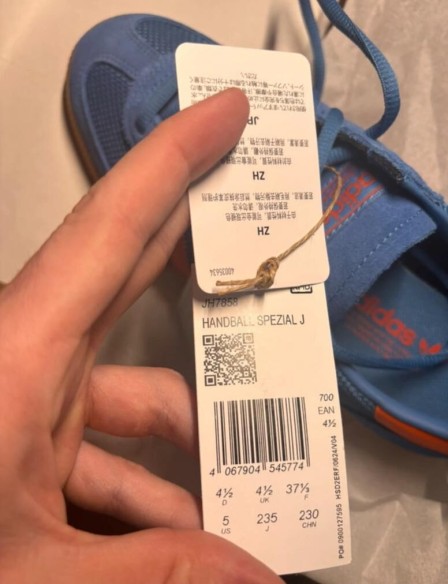 adidas handball spezial bleu orange taille 37 1/3