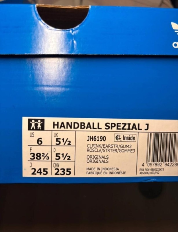 adidas handball spezial clear rose earth strata pink taille 38 2/3 2