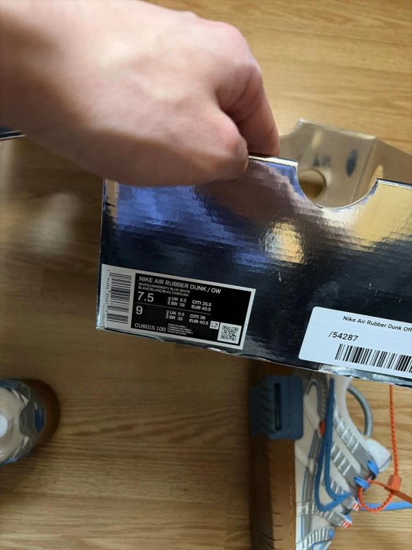 Dunk rubber off white unc 2