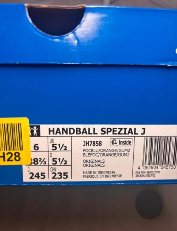 adidas handball spezial bleu orange taille 38 2/3 2