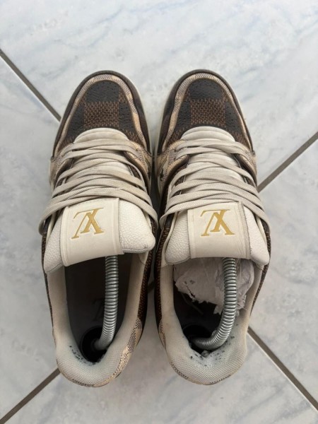 Louis Vuitton lv trainer damier marron brown beige taille 6,5 41