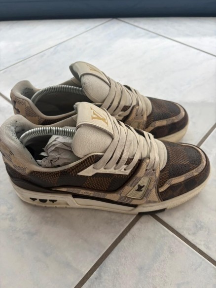 Louis Vuitton lv trainer damier marron brown beige taille 6,5 41
