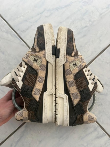 Louis Vuitton lv trainer damier marron brown beige taille 6,5 41