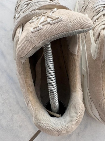 Louis vuitton lv trainer tissu crème beige taille 7 42-42,5